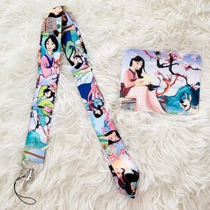 Movie Character Lanyard, Movie Character Keychain with Badge Holder, Princess Lanyard, Teacher Appreciation Gift