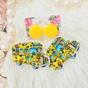 Bus Earrings, Book Character Earrings, Science Earrings, STEAM earrings, School Earrings, Teacher Appreciation Gift