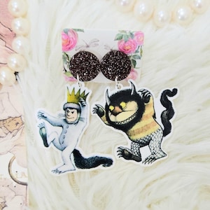 Where the Wild Things Are Earrings, Book Character Earrings, Teacher Earrings, Teacher Appreciation Gift