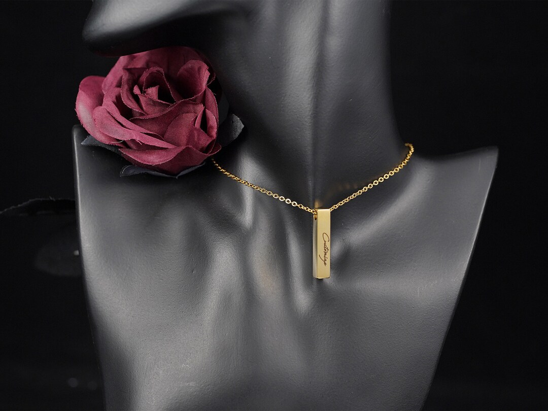 Custom Carved Cuboid Post Urn Necklacepersonalized Teardrop - Etsy