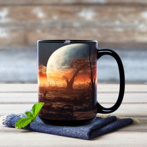 Worm Moon Mug, March, Celestial, Worm Moon Coffee Mug, Cottage Core Mug, Full Moon Mug, Witchy Mug, Gothic Moon Mug, Gift Mugs, Worm Moon