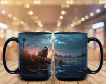 Beaver Moon Mug, November, Celestial, Beaver Moon Coffee Mug, Moon Mug, Full Moon Mug, Witchy Mug, Gothic Moon Mug, Gift Mugs, Beaver Moon