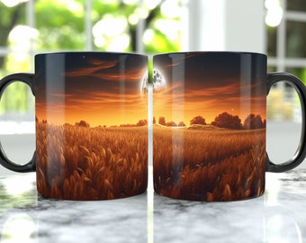 Harvest Moon Mug, September, Celestial, Harvest Moon Coffee Mug, Moon, Full Moon Mug, Witchy Mug, Gothic Moon Mug, Gift Mugs, Harvest Moon