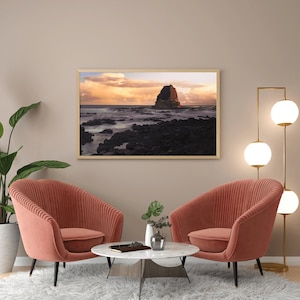 Wall art print, ocean, beach photography, landscape art, sunset wall art