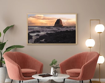 Wall art print, ocean, beach photography, landscape art, sunset wall art