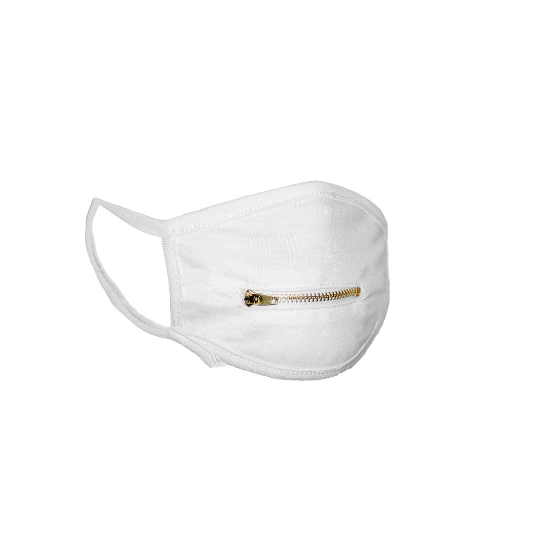 White Mask Zipper Gold V2 - Etsy