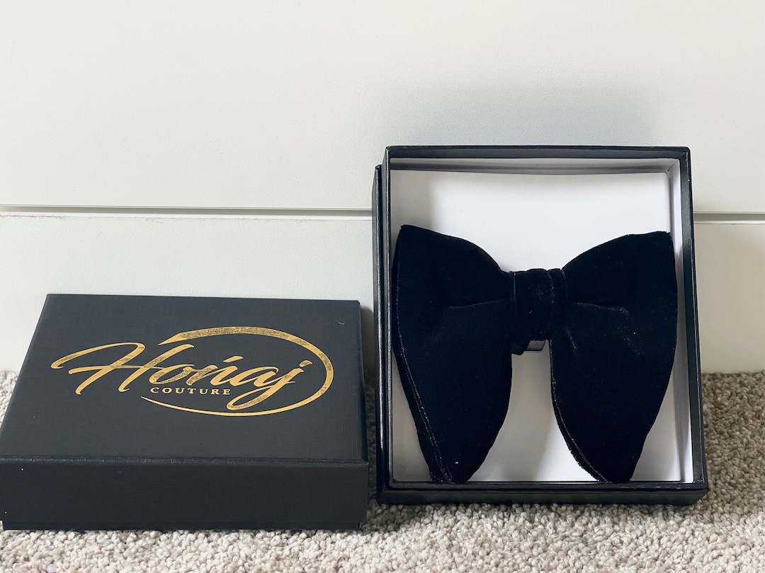floppy velvet bow tie