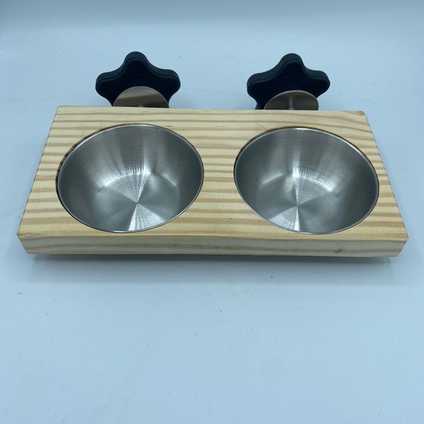 Chinchilla Food Dish for Enclosures and Cages Kiln Dried Pine - Rat, Sugar Glider, Degu, Guinea Pig