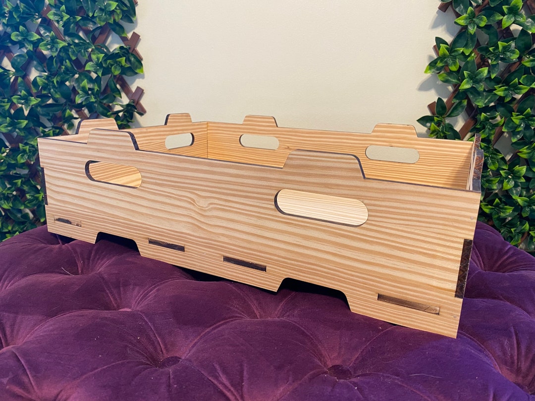 Wooden Modular Stacking Crate Size Large Short Etsy