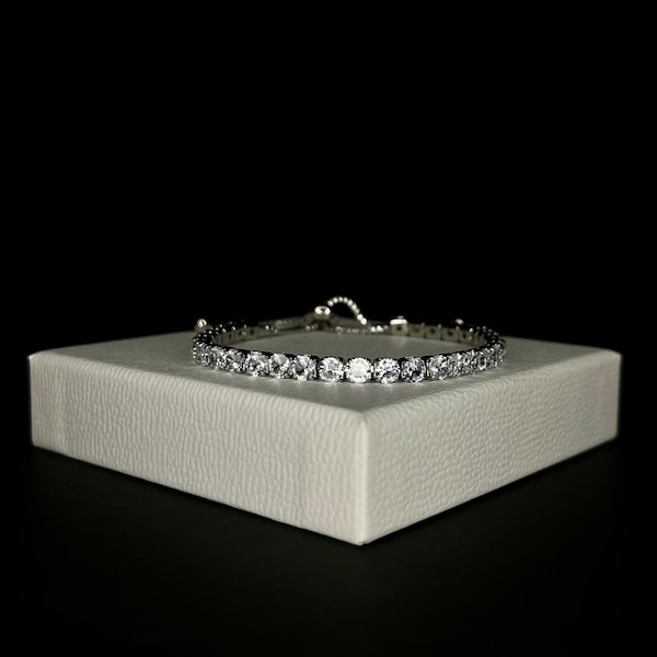 Bracelet tennis en argent