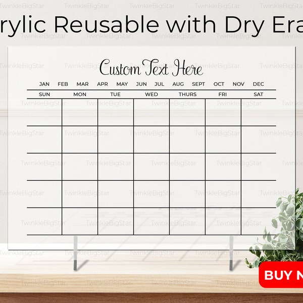 Reusable Desk Calendar Etsy