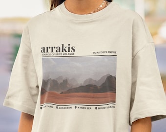 Arrakis T-shirt, Arrakis Locations Tee Gift, Muad' Dib's Empire T shirt Dune Gift, Bookish T shirt