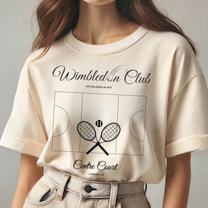 Tennis Court Centre Comfort Colors Dye Unisex T-shirt, Grand Slam Tennis