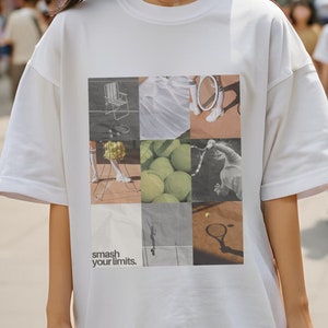 Tennis Moodboard Comfort Colors Dye Unisex T-shirt, Grand Slam Tennis