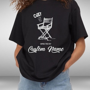 Directed By Unisex T-shirt | Custom Movie Director Shirt, Personalized Screenwriter Tee, Cinephile Gift, Film Lover Apparel