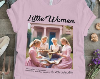Little Women Comfort Colors Dye T-shirt, Rosa Aesthetic1868 Litteratur T-shirt