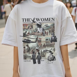 T-shirt unisexe pour femmes, couleurs confort, guerre du Vietnam,