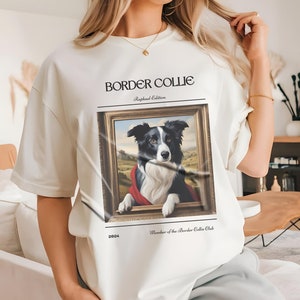 Border Collie T-shirt: Raphael Edition Dog Art, Unisex Cotton Tee
