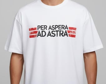 T-shirt Per Aspera Ad Astra: comfortkleuren sciencefiction-T-shirt