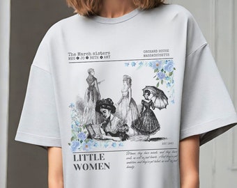 Little Women T-shirt: Louisa May Alcott Boktittande T-shirt