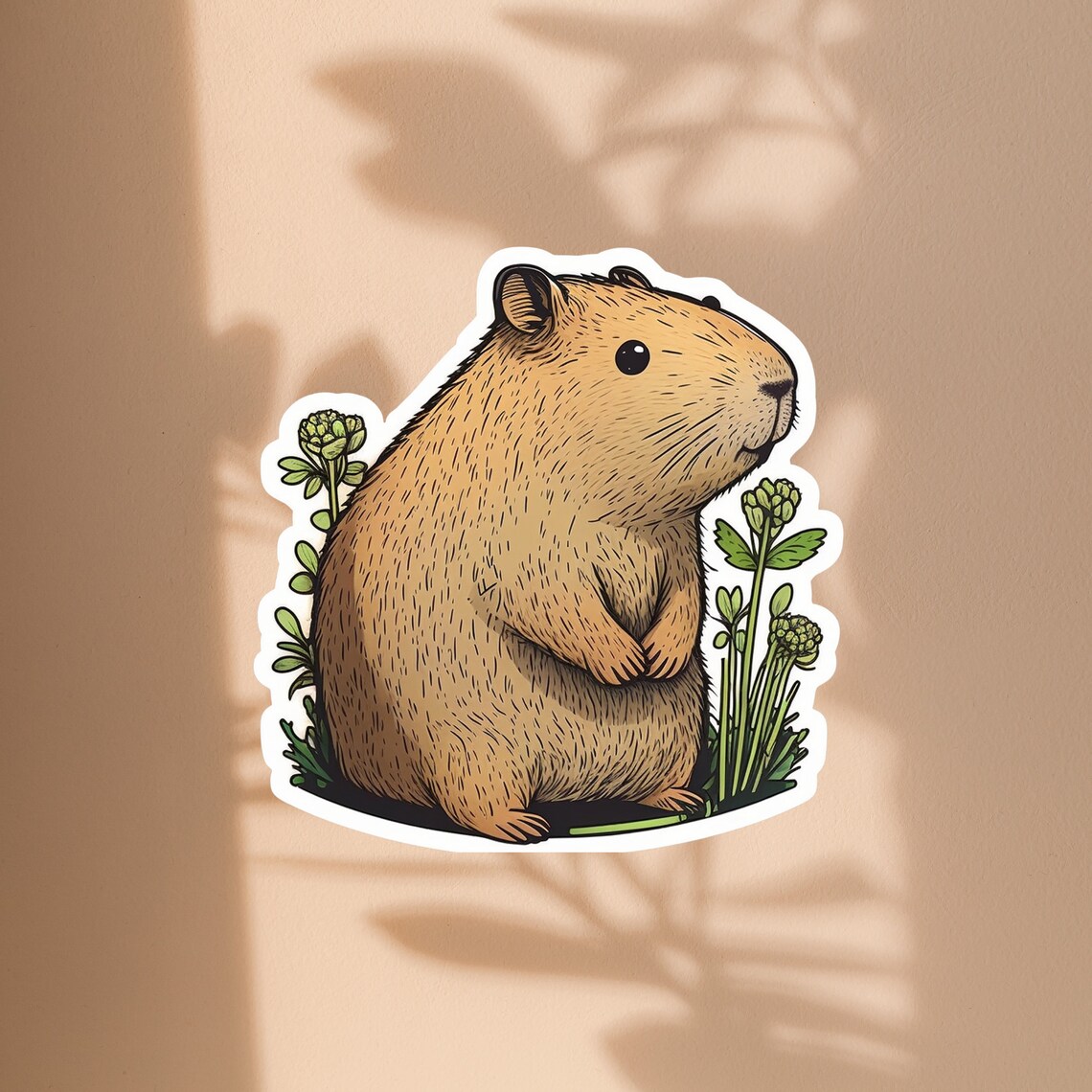 Capybara Sticker: Adorable Animal Art, Indoor Use - Etsy