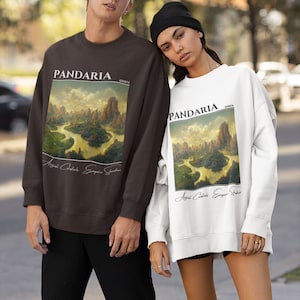 Pandaria W-sweastshirt videogame, cadeau-ideeën videogame, videogame-sweater, Azeroth-sweater, cadeau voor gamers, nerdcadeaus