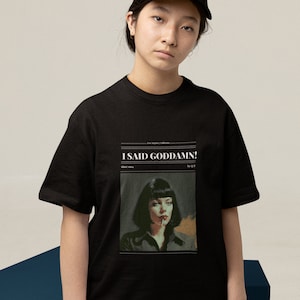 Retro Mia Wallace Pulp Fiction T-shirt: Quentin Tarantino Movie Tee