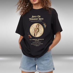 Vintage Himmlische Karte T-Shirt, antikes Astronomie-Design, inspiriert von Kartographen des 17