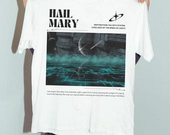 Sciencefiction-astrofaag-T-shirt voor lezers, retro-stijl uniseks ruimte T-shirt