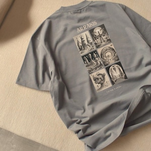 Vintage Sci Fi T Shirt, Retro Space Graphic Tee, Futuristic Clothing, Front Back Print