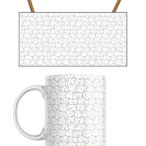 Cat Design Mug, Cat Detailed Digital Print, 11 oz mug, Mug Wrap Template Designs,11 oz Mug Template Set, Full Wrap Template, sublimation mug