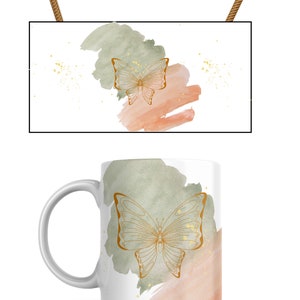 Mug Press Sublimation Design, Watercolor mug ,Digital Mug Full Wrap Template, Instant Download Coffee Mug Design, 11 oz Mug Templates