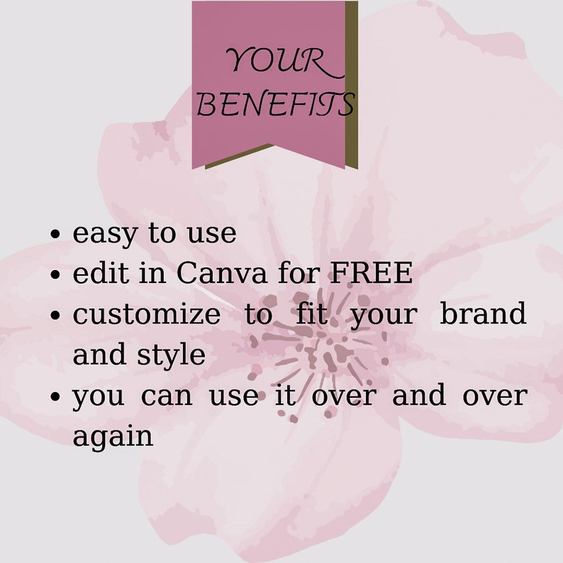 Pink Facebook Cover Template Made in Canva Etsy