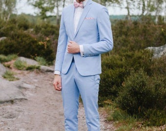MEN SUITS ROYAL Blue 2 Piece Slim Fit Wedding Groomsmen Dinner - Etsy