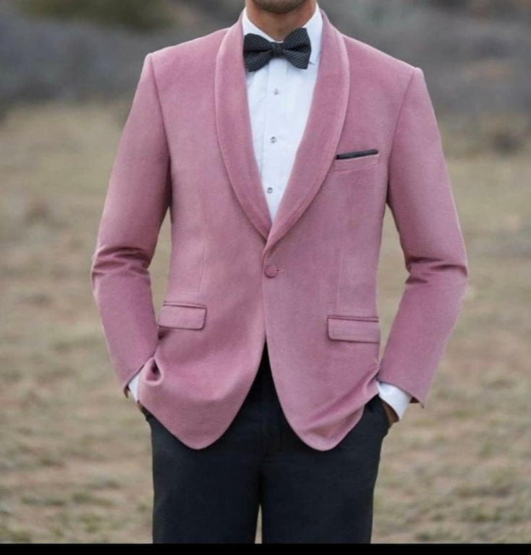 Men Formal Blazer Pink Velvet Slim Fit Party Beach Dinner Jacket Etsy