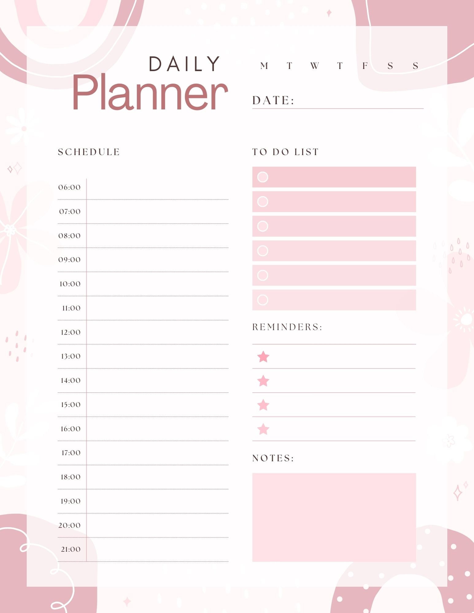 Editable Printable Planner. to Do List. Instant Digital Download File ...