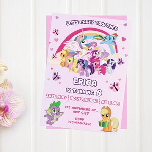 My Little Pony Birthday Invitation, My Little Pony Invitation, Digital Download, Printable Invitation