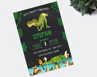 Gigantosaurus Birthday Invitation, Gigantosaurus Invite, Editable Dinosaur Birthday Invitation, Instant Download