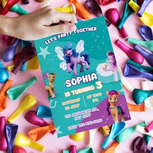 My Little Pony New Generation Invitation, My Little Pony Birthday Invitation, Printable Invitation, Instant Download