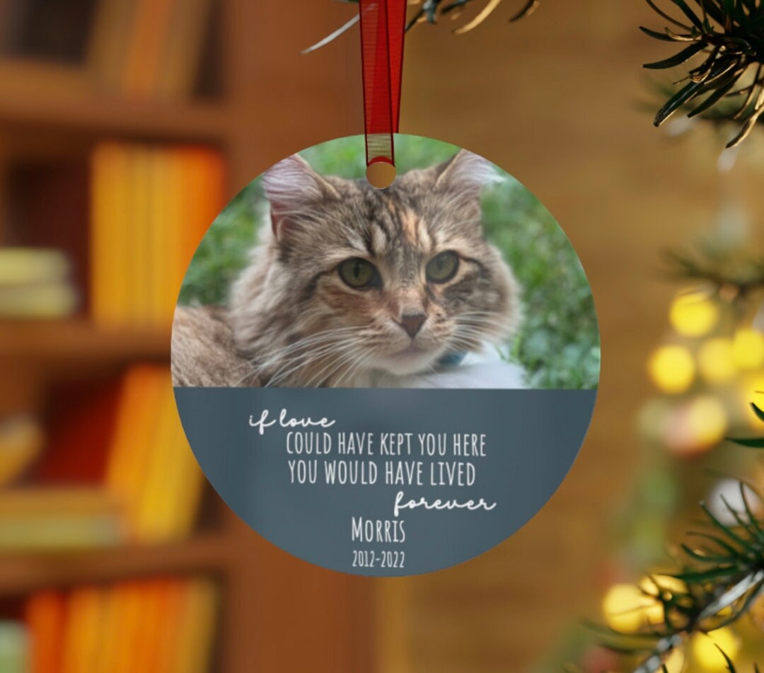 Pet Memorial Ornament With Photo Dog Loss Gift Pet Remembrance Dog ...