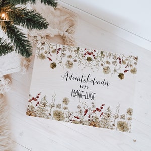 personalized Advent box with colorful winter landscape | Advent calendar as a Christmas box to design and decorate yourself