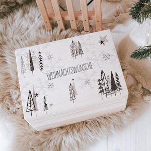 personalized Advent box with puristic trees for Christmas | Advent calendar as a Christmas box to design and decorate