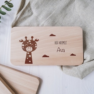 Cutting board for children personalized with name, breakfast board, Christmas gift, christening gift, baby shower