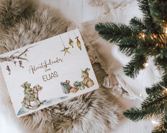 Calendrier De L’Avent à Remplir Soi-Même Animaux De La Forêt - 24 Pochettes Personnalisables