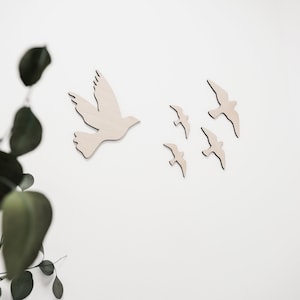 wood wall decoration birds | 3D Wall Decal | Nursery Wall Art | wooden birds