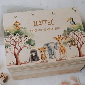 Caja de recuerdos personalizada para bebés Para guardar y decorar Idea de regalo para un bautismo o nacimiento. imagen 4