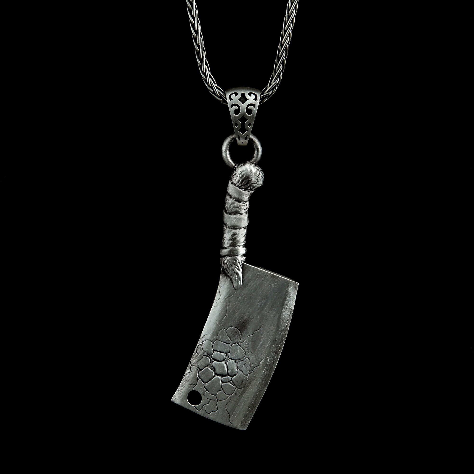 ネックレス・チョーカー BLENDOFF Cleaver Knife Necklace Silver 925 Cleaver Necklace - Cleaver Jewelry - Cleaver Gift - Knife