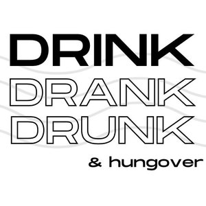 Hangover Kit SVG, JPEG und PNG - Drink Drank Drunk & Hungover