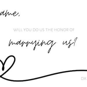 Officiant Proposal Card *editable*