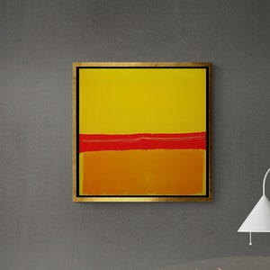 Mark Rothko No.5 No.22 Framed Canvas, Rothko 1950 Wall Art, Abstract Reproduction Canvas, American Abstract Wall Art, Gold Framed Canvas